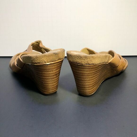 Womens THOM MCAN Tan Wedge Sandals / Size 8.5 - Picture 5 of 9